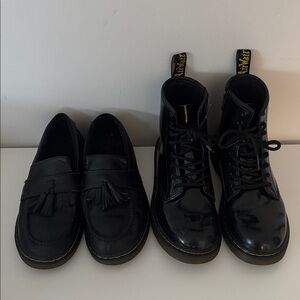 Dr. Marten Bundle Girls size US M 4 Adrian loafers and Delaney Patent Boots